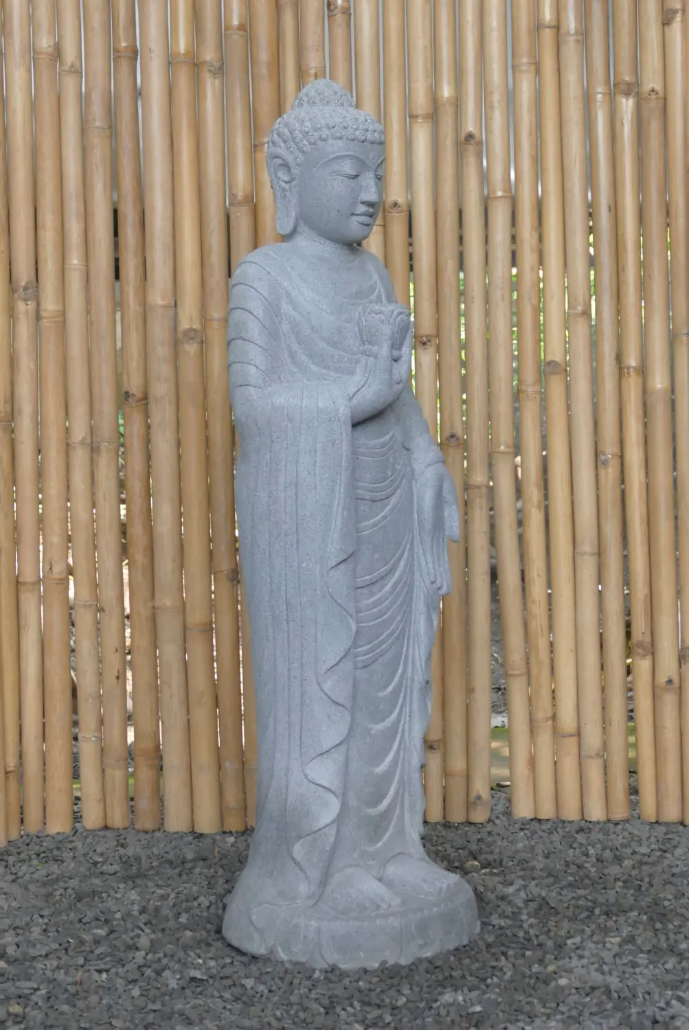  Product image 6 of the product “Standing Buddha with Lotus Flower, ca. 123 cm H ”